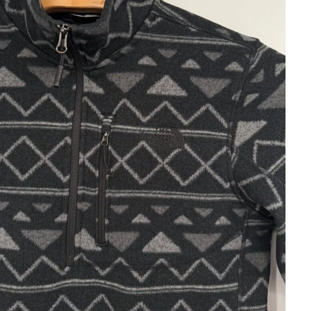 The‎ North Face Jacket Mens M Novelty Gordon Lyons 1/4 Zip Fleece Knit Pullover